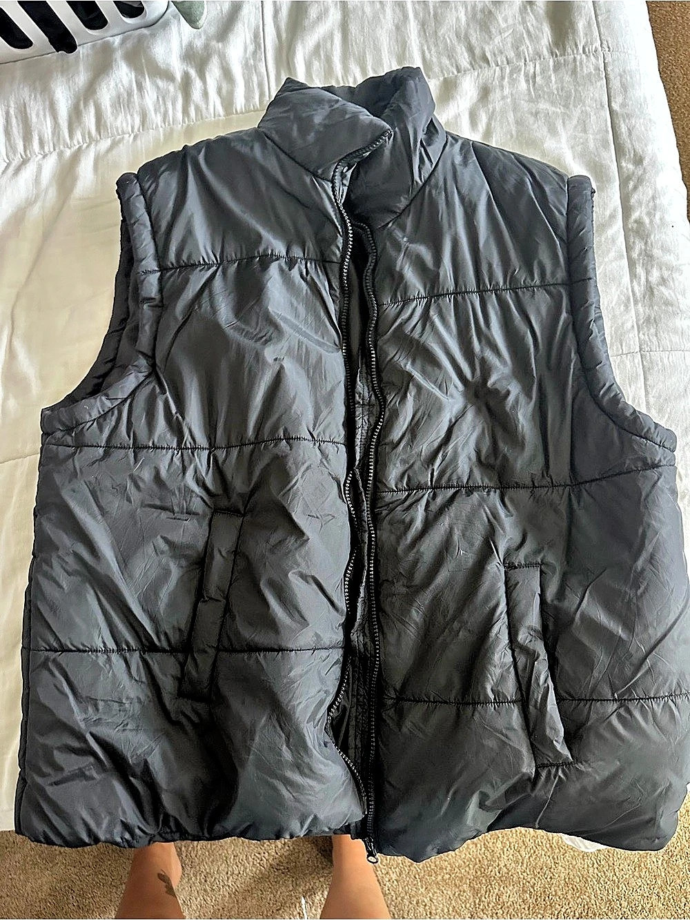 Puffer Vest in Black Like New